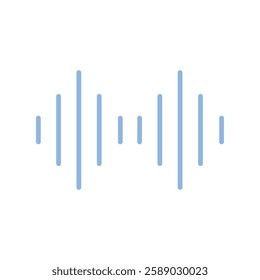 Music wave icon color fill