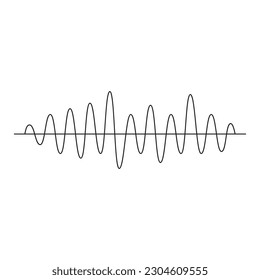 Icono de onda musical ilustrador vectorial