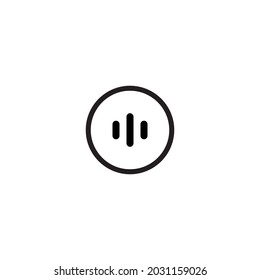 Logo-Vektorgrafik für Musik-Wave-Symbole in Line-Style
