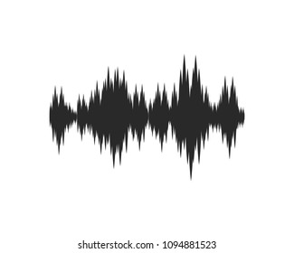 music wave illustration logo vector icon template