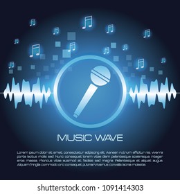 Music wave infographic