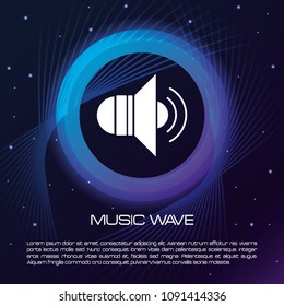 Music wave infographic