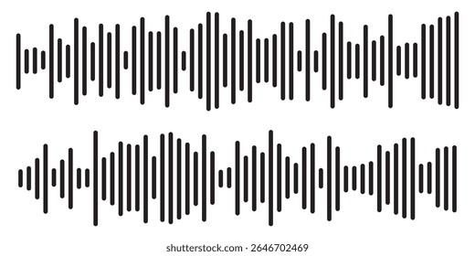Som de onda de música um ícone de ruído sinal de áudio frequência podcast rádio som onda volume mão arte. som onda Efeito. som e ondas de áudio. Onda de volume, ondas do equalizador. 
