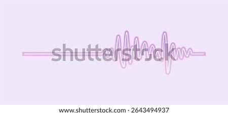 Music wave line sound one noise icon audio frequency signal podcast radio sound wave volume hand art. Acoustic line music logo record sound wave doodle sketch abstract. Vector illustration