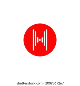 Music wave logo design vector template
