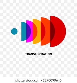 Logo de la ola musical, idea de desarrollo, progreso y concepto de evolución. Coach, crecimiento de iconos, transformación