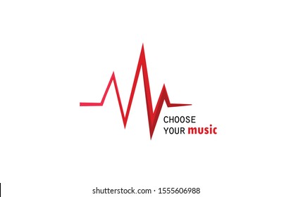 Music Wave Logo With Text