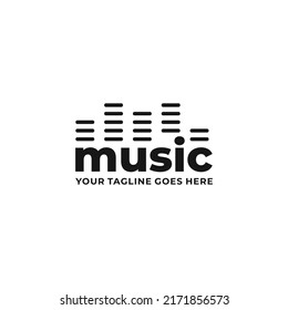 Music wave logo vector. Audio wave logo
