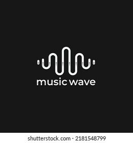 Music wave logo vector. Audio wave logo