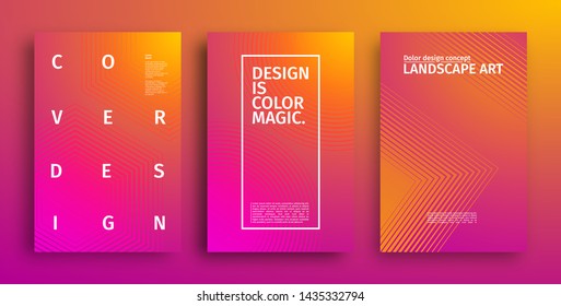 Music wave poster design. 3d orange cover for graphic design. Flat  vector illustration. Graphic design element. Vector 3d illustration. Electro dance music abstract background pink yellow.