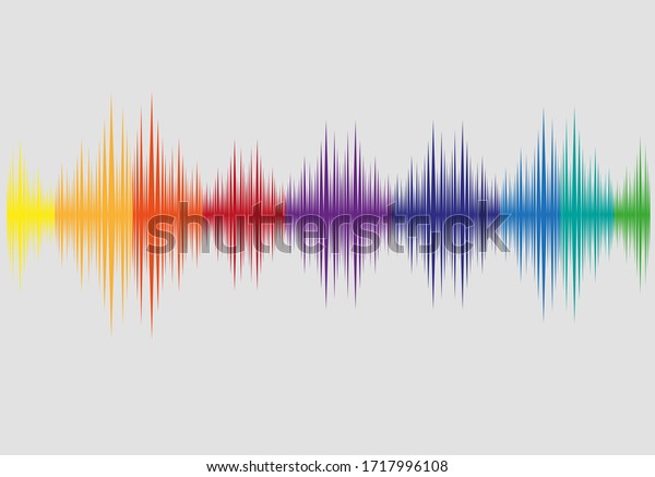 Music Wave Spectrum in nice colorful concept.
Editable Clip Art.