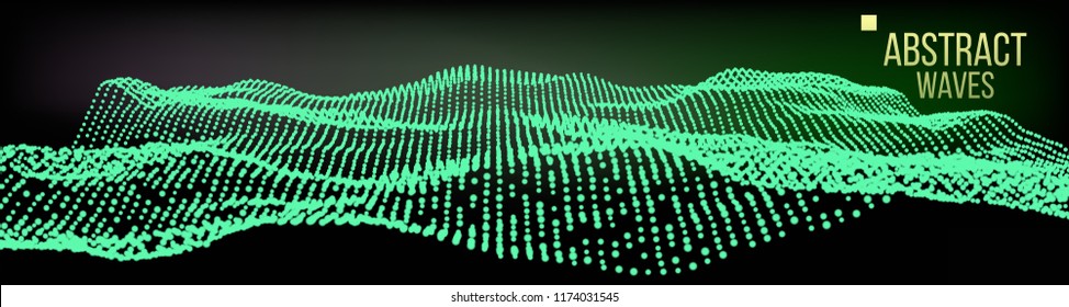 Music Waves Abstract Sound Background Vector. Pont Dance Waveform. Cyber Security. Illustration
