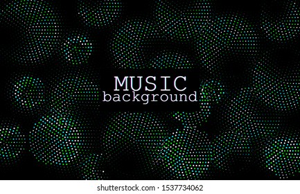 Music waves. Neon poster. Big data. Futuristic Visualization. 3d wave. Virtual flow. Digital sound. Vector illustration. Abstract colorful neon poster.