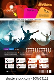 Plantilla de diseño web de música