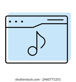 Music web Fill inside vector icon which can easily modify or edit 