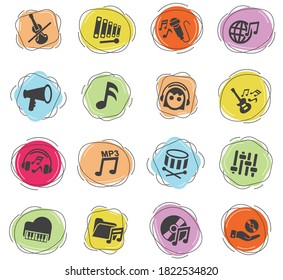 music web icons for user interface design