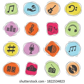 music web icons for user interface design