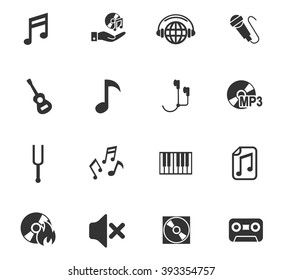 music web icons for user interface design