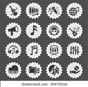 music web icons for user interface design