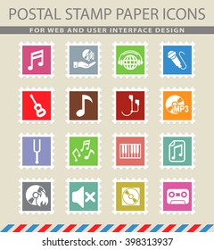music web icons for user interface design