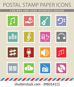 music web icons for user interface design