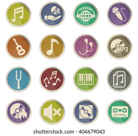 music web icons for user interface design