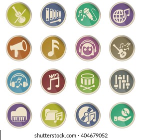 music web icons for user interface design
