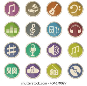 music web icons for user interface design