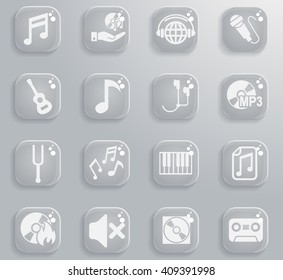 music web icons for user interface design