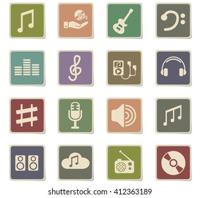 music web icons for user interface design