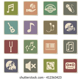music web icons for user interface design