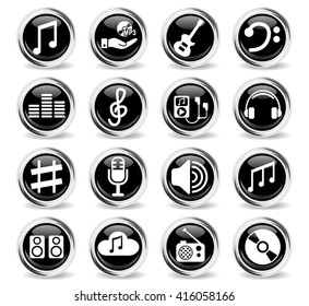 music web icons for user interface design