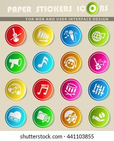 music web icons for user interface design
