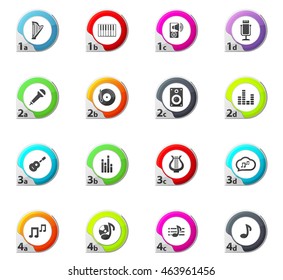 Music web icons for user interface design
