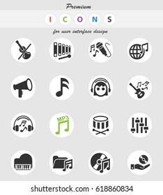 music web icons for user interface design