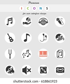 music web icons for user interface design