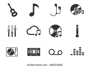 music web icons for user interface design