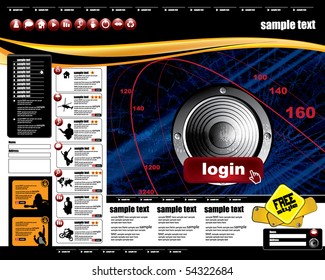 Music web page layout design