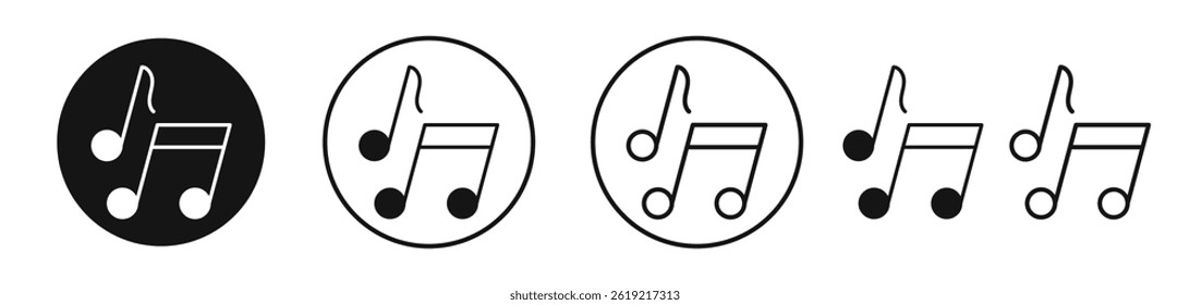 music web vector icons set