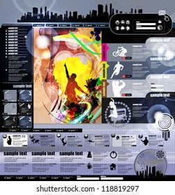 Design-Vorlage für Musik-Website
