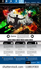 Music website design template