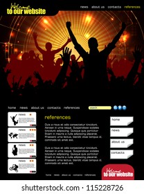 Plantilla de sitio web de música