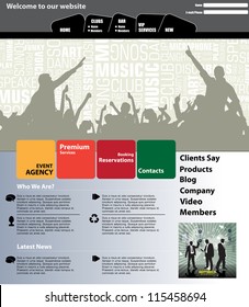 Plantilla de sitio web de música
