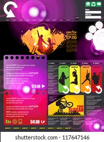 Plantilla de sitio web de música
