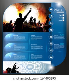Plantilla de sitio web de música