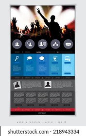 Plantilla de sitio web de música