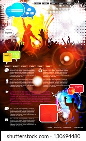 Music Website Template - Vector Design