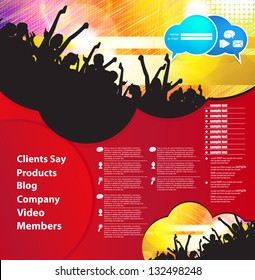 Music Website Template - Vector Design