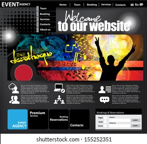 Music Website Template - Vector Design