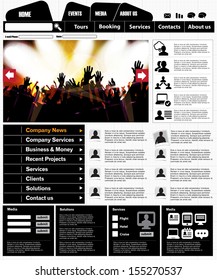 Music Website Template - Vector Design